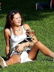 12 pictures - Real beauty rubs her cunt up skirt in voyeur upskirt free photo gallery from UpskirtCollection.com