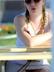 12 pictures - Babes losing panty down up the skirt in voyeur upskirt free photo gallery from UpskirtCollection.com